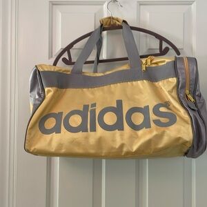 Adidas Duffel Bag.  Yellow and gray